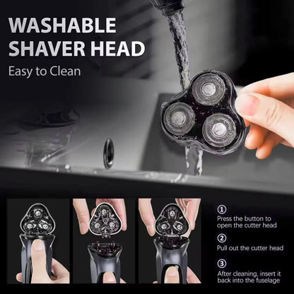 SEJOY: Rotary Shaver - Rechargeable Electric Razor / Wet + Dry Use