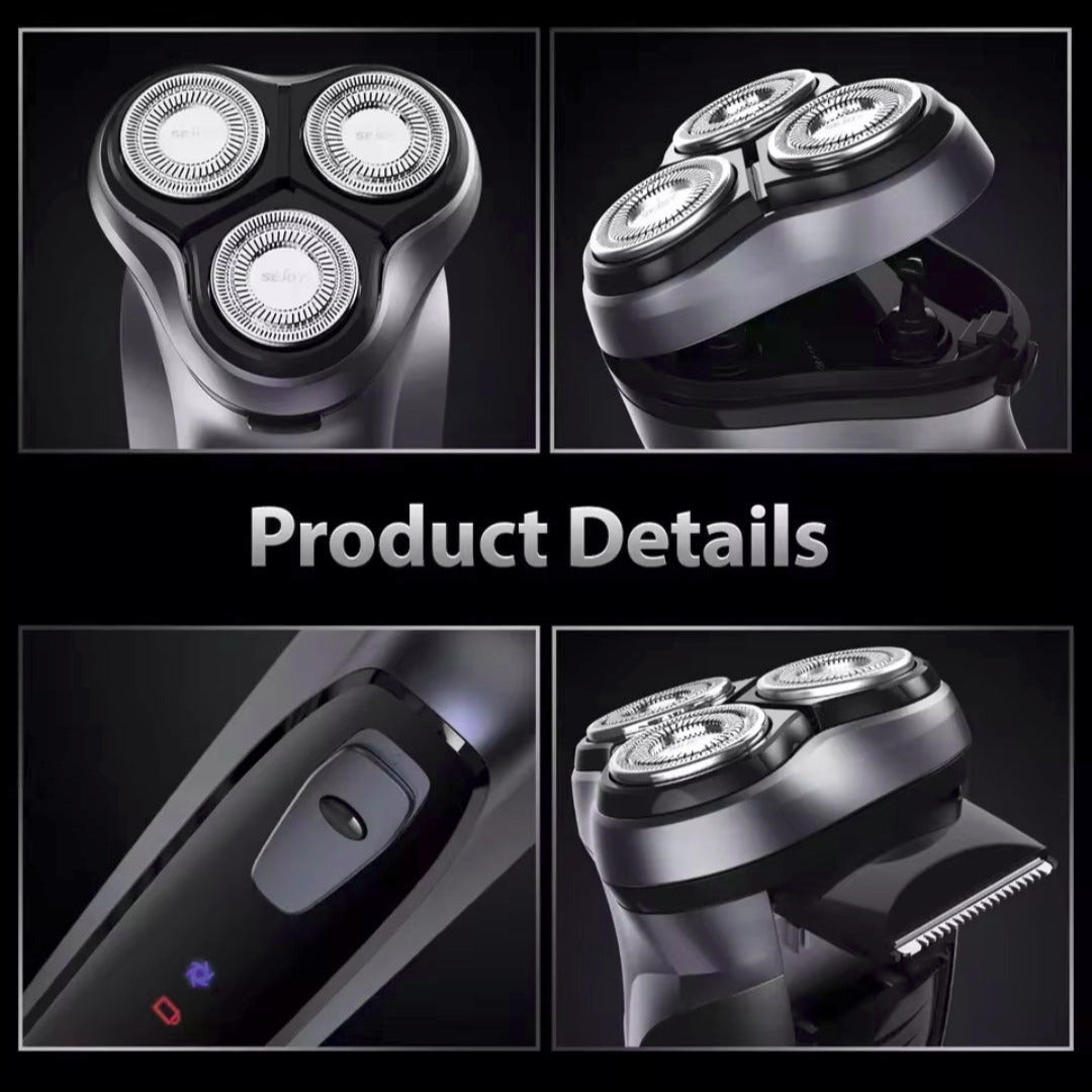 SEJOY: Rotary Shaver - Rechargeable Electric Razor / Wet + Dry Use