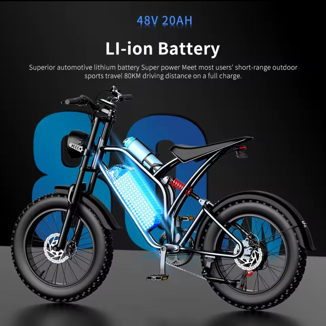 EKX: T1 - Hybrid Electric Bike / 48v 20Ah 80 eMpg 45mph (Max)