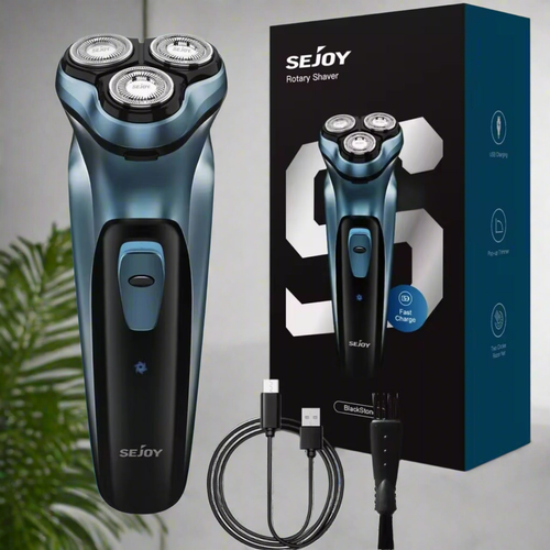 SEJOY: Rotary Shaver - Rechargeable Electric Razor / Wet + Dry Use